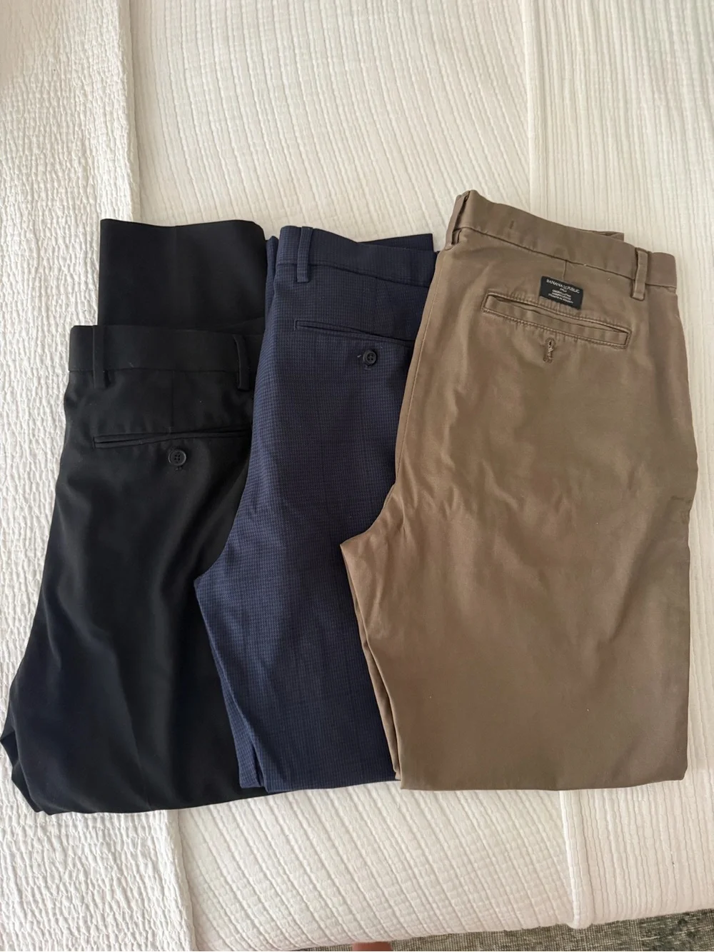 Banana Republic Men’s Pants - Black, Navy, Brown